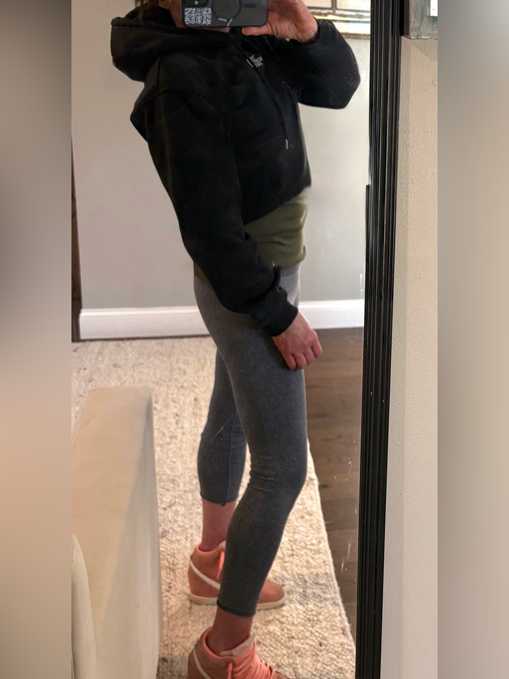 The North Face Hi Lo Hoody. Cropped. Black. Women’s XS. Like New.
